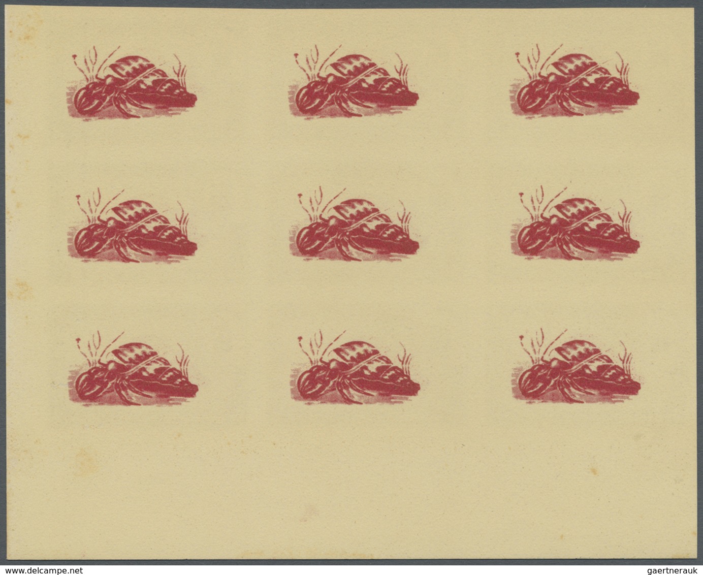 (*) Thematik: Tiere-Meerestiere-Muscheln / Animals-sea Animals-shells: 1963, Dubai, 15np. "Pagurus Bernh - Coneshells