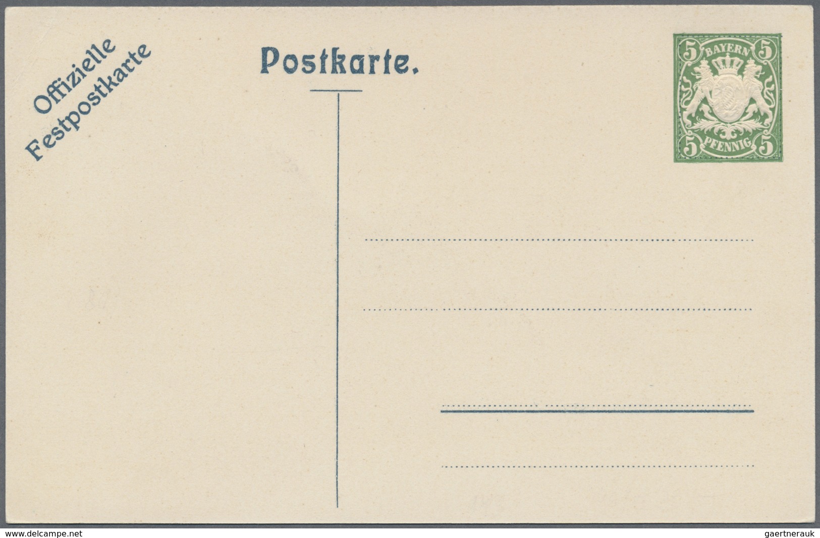 GA Thematik: Tiere-Pferde / Animals-horses: 1908, Bayern. Privat-Postkarte 5 Pf Wappen "43. Wanderveran - Paarden