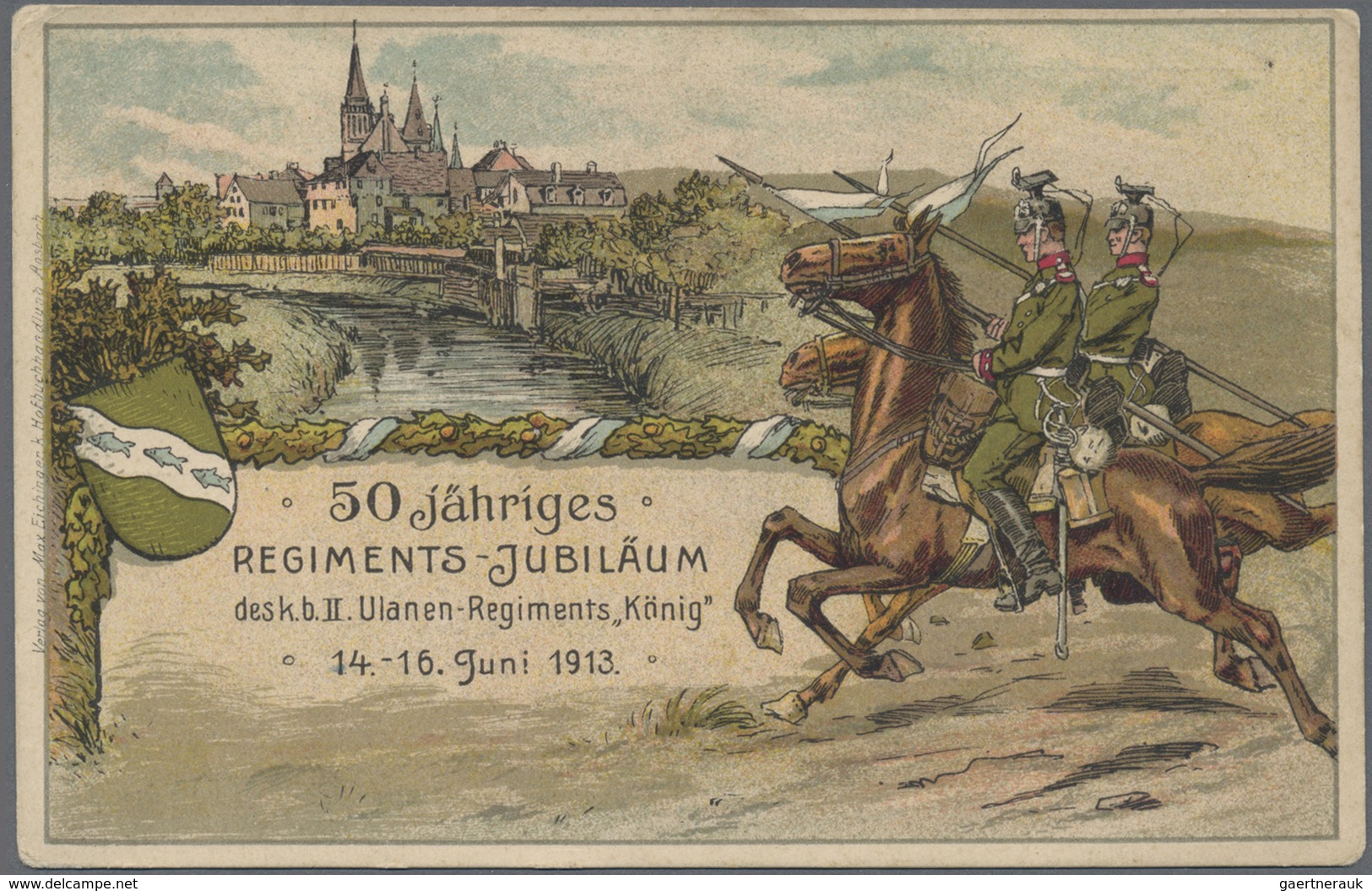 GA Thematik: Tiere-Pferde / Animals-horses: 1912/1913, Bayern. Lot Mit 1 Privat-Postkarte 5 Pf Luitpold - Paarden