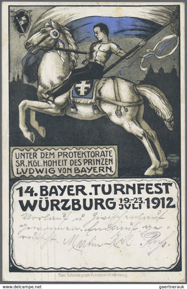 GA Thematik: Tiere-Pferde / Animals-horses: 1912/1913, Bayern. Lot Mit 1 Privat-Postkarte 5 Pf Luitpold - Chevaux