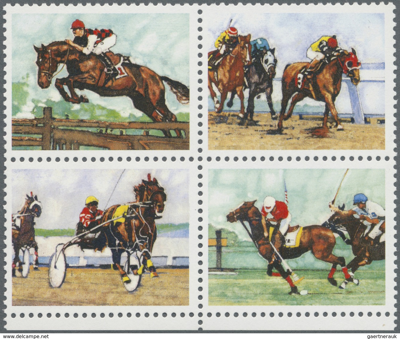 ** Thematik: Tiere-Pferde / Animals-horses: 1993, USA. Se-tenant Block Of 4 For The Complete Set "Sport - Chevaux