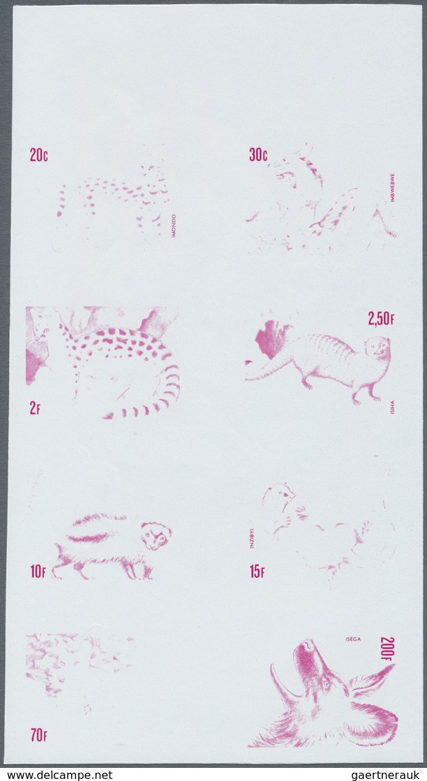 ** Thematik: Tiere-Raubtiere / Animals-predacious Cats: 1981, RUANDA: Carnivores Complete Set Of Eight - Andere & Zonder Classificatie