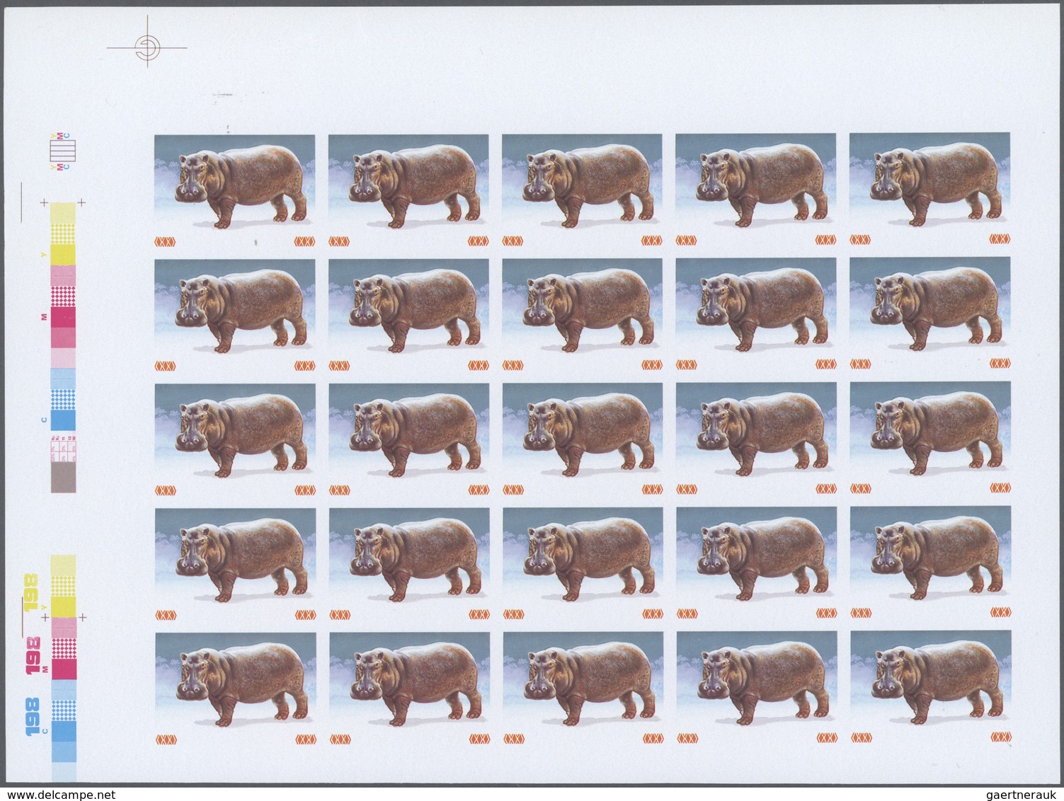 ** Thematik: Tiere-Säugetiere / Animals-mammals: 1991, Burundi. Imperforate Progressive Proof (2 Phases - Other & Unclassified