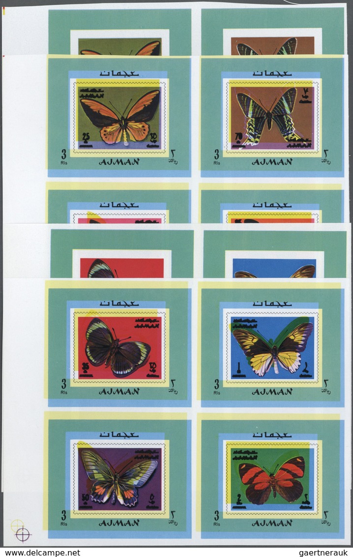 ** Thematik: Tiere-Schmetterlinge / Animals-butterflies: 1971, AJMAN: Butterflies Two Complete Sets Of - Papillons