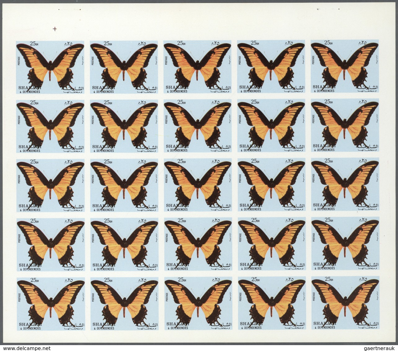 ** Thematik: Tiere-Schmetterlinge / Animals-butterflies: 1972. Sharjah. Progressive Proof (6 Phases) In - Papillons