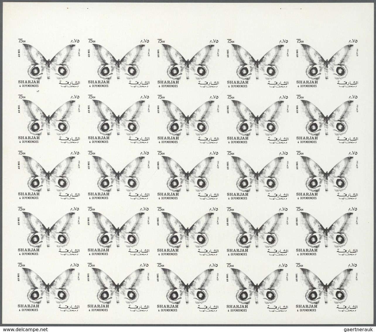 ** Thematik: Tiere-Schmetterlinge / Animals-butterflies: 1972. Sharjah. Progressive Proof (7 Phases) In - Vlinders