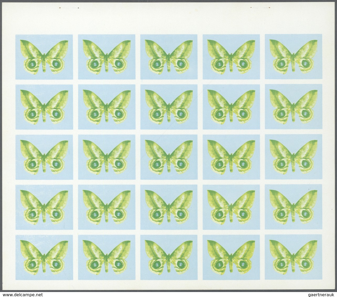 ** Thematik: Tiere-Schmetterlinge / animals-butterflies: 1972. Sharjah. Progressive proof (7 phases) in