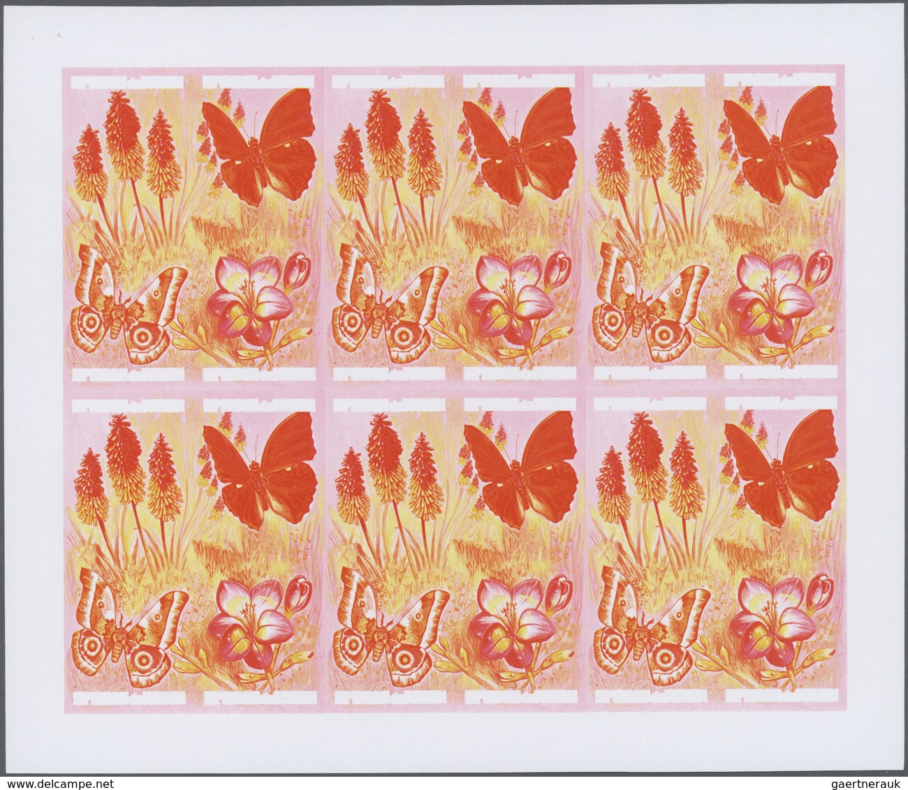 ** Thematik: Tiere-Schmetterlinge / Animals-butterflies: 1973, Burundi. Progressive Proof (6 Phases) Fo - Vlinders