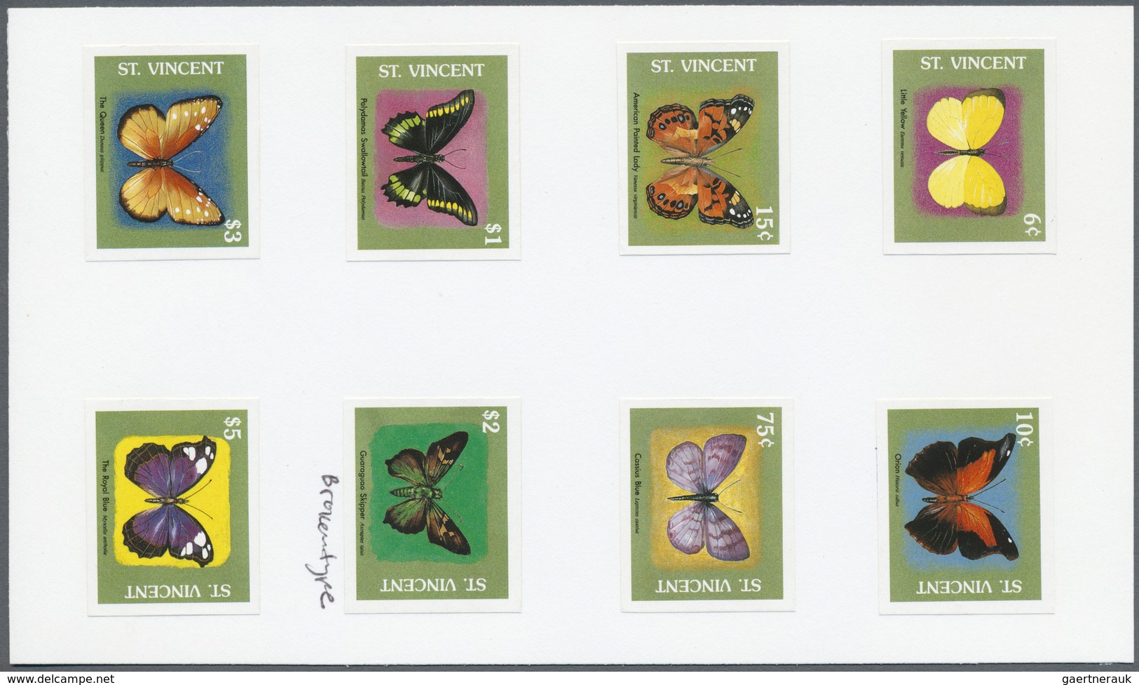 (*) Thematik: Tiere-Schmetterlinge / Animals-butterflies: 1989, ST. VINCENT: Butterflies Complete Set Of - Papillons