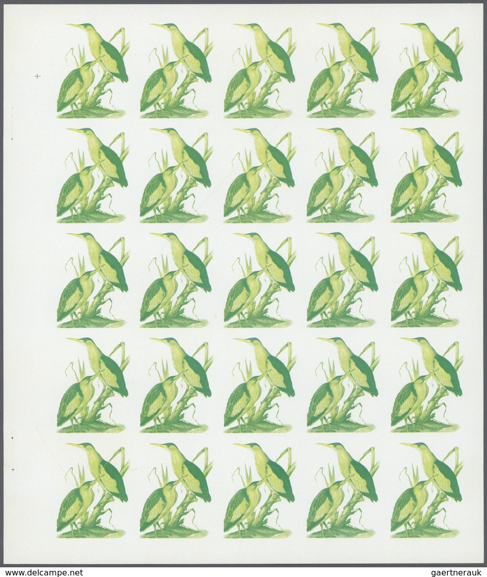 ** Thematik: Tiere-Vögel / Animals-birds: 1972. Sharjah. Progressive Proof (5 Phases) In Complete Sheet - Andere & Zonder Classificatie