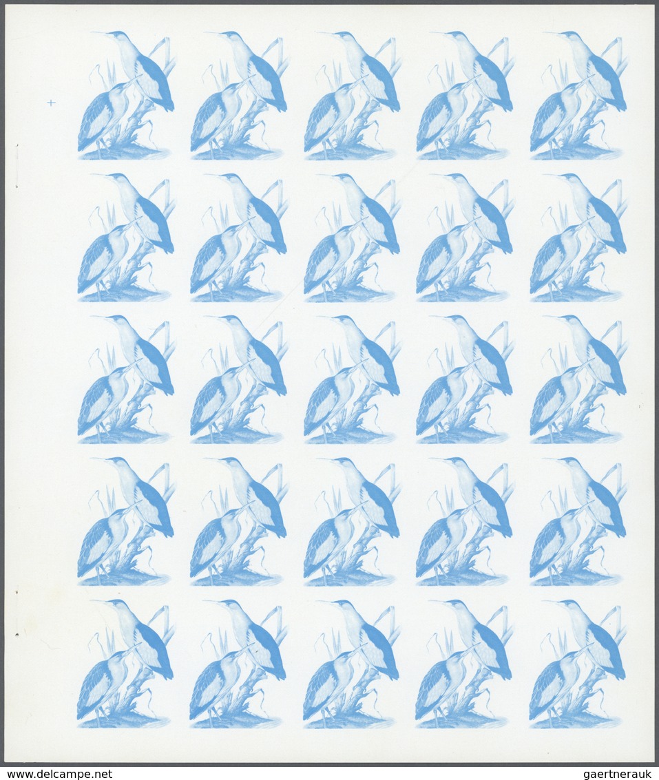 ** Thematik: Tiere-Vögel / Animals-birds: 1972. Sharjah. Progressive Proof (5 Phases) In Complete Sheet - Autres & Non Classés