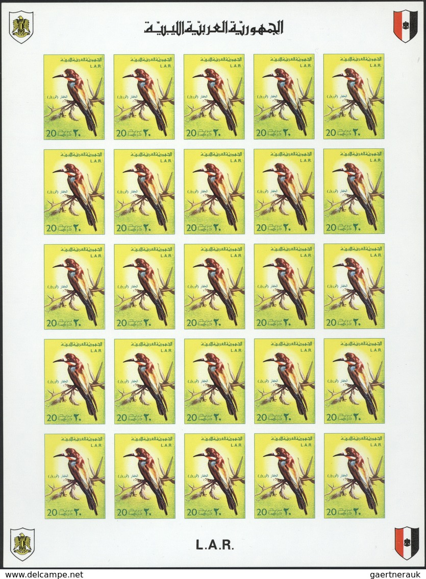 ** Thematik: Tiere-Vögel / Animals-birds: 1976, Libya, Birds 5dh. To 25dh., Complete Set Of Five Values - Sonstige & Ohne Zuordnung