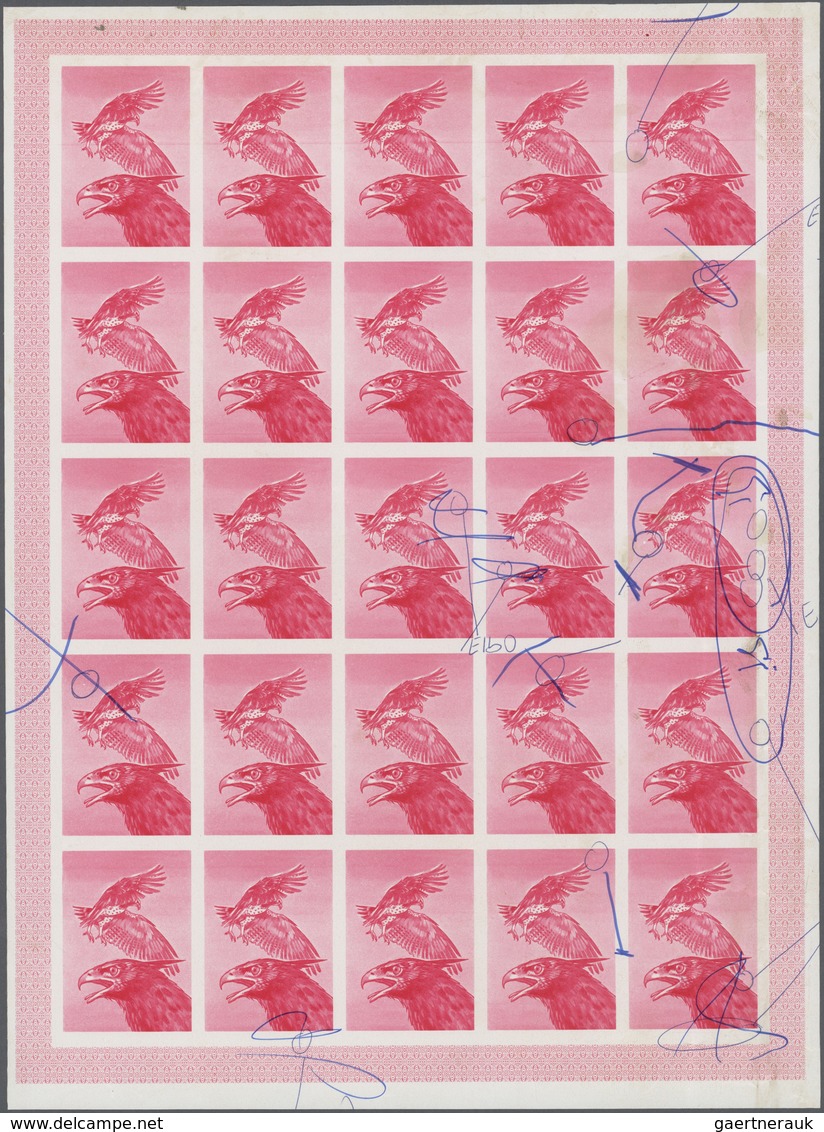** Thematik: Tiere-Vögel / Animals-birds: 1976, Mauritania, 6 Items, Progressive Plate Proofs For The 2 - Andere & Zonder Classificatie