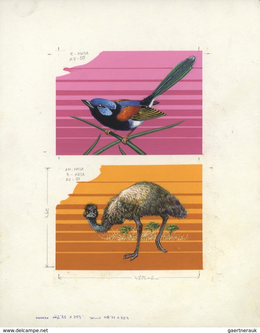 Thematik: Tiere-Vögel / Animals-birds: 1986, Niue: STAMPEX'86, Birds - Final Drawing For Nomination - Autres & Non Classés