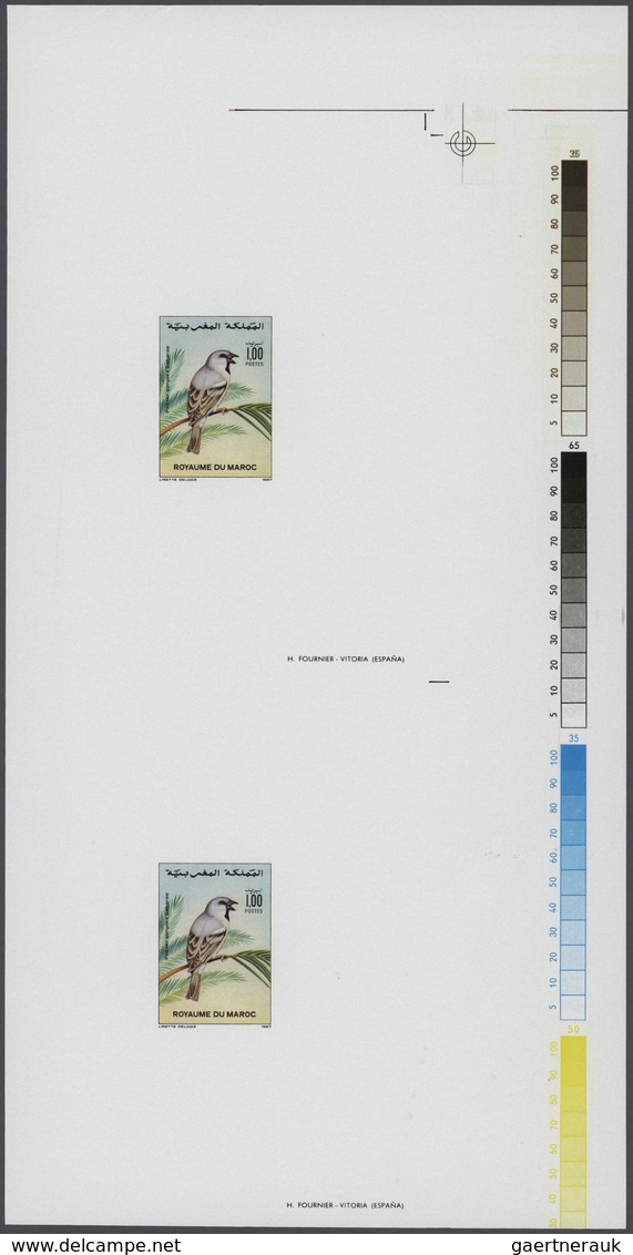 ** Thematik: Tiere-Vögel / Animals-birds: 1987, MAROKKO: Birds 1.00dh. 'Passer Simplex Saharae' And 2.0 - Other & Unclassified