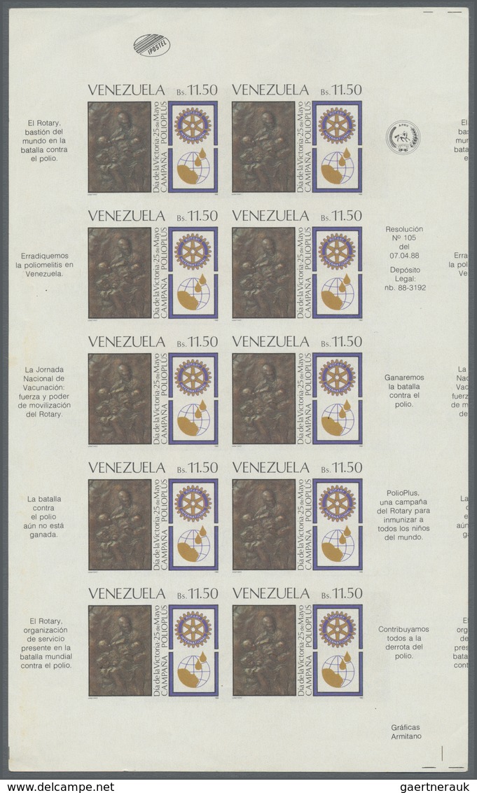 (*) Thematik: Tiere-Vögel / Animals-birds: 1988, Venezuela, Birds (Nature Protection), Imperforate Proof - Other & Unclassified