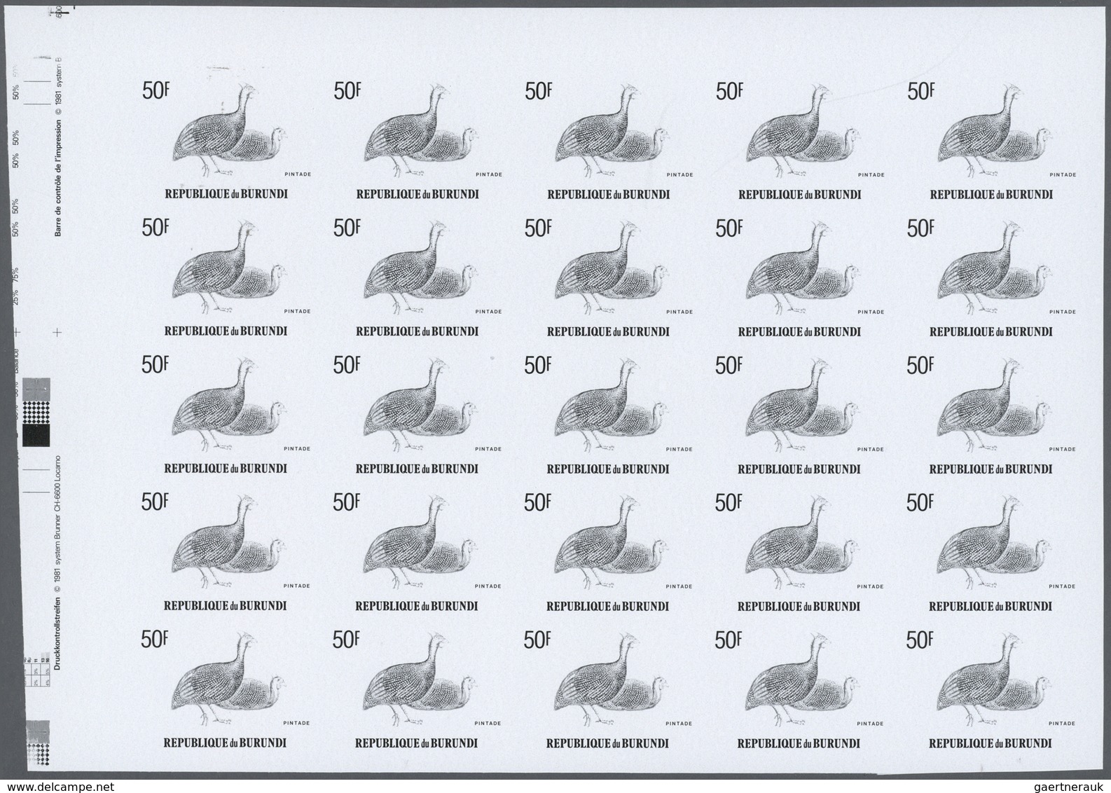 ** Thematik: Tiere-Vögel / Animals-birds: 1991, Burundi. Imperforate Progressive Proof (2 Phases) For T - Other & Unclassified