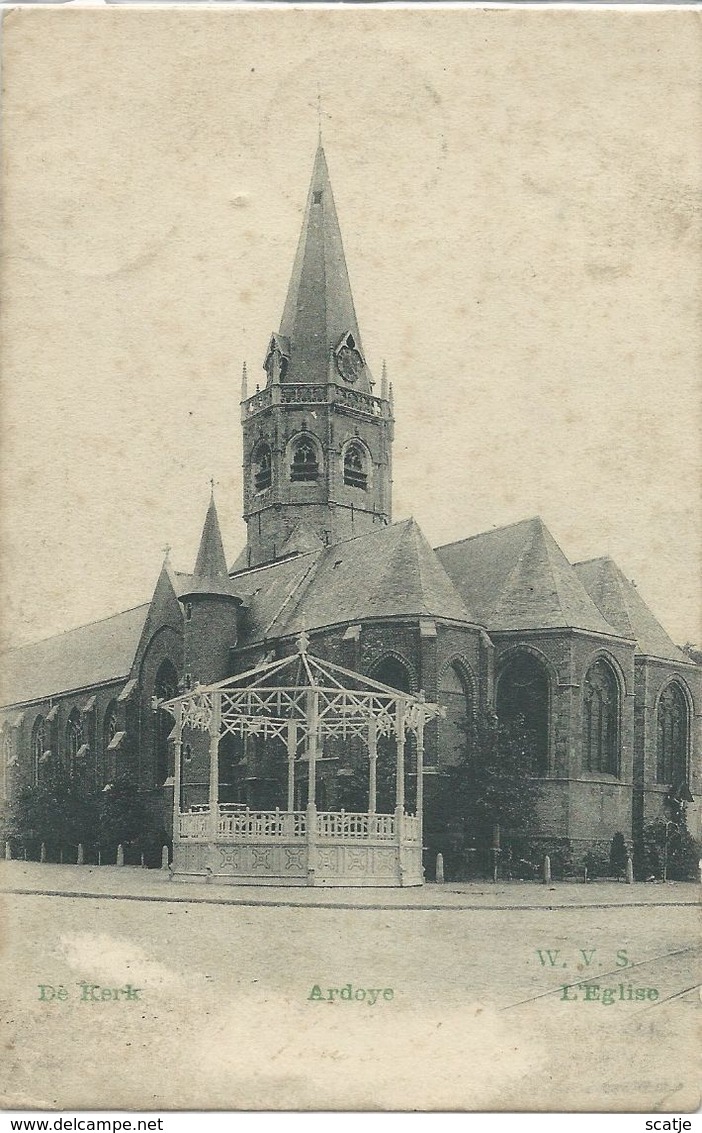 Ardoye     L'Eglise  -   1912  Naar   Lendelede - Ardooie