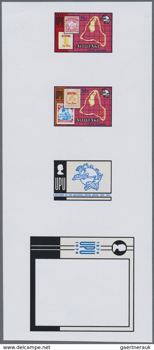 ** Thematik: UPU / United Postal Union: 1974, AITUTAKI: Centenary Of United Postal Union (UPU) Set Of T - U.P.U.