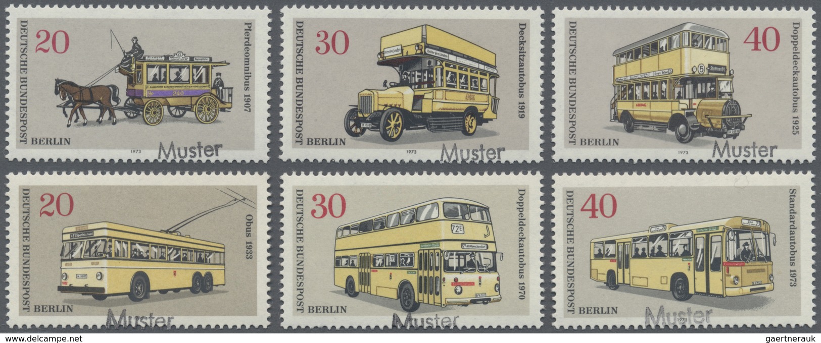 ** Thematik: Verkehr-Bus / Traffic-bus: 1973, BERLIN: Berliner Straßenverkehrsmittel Vom Pferdebus Bis - Bussen