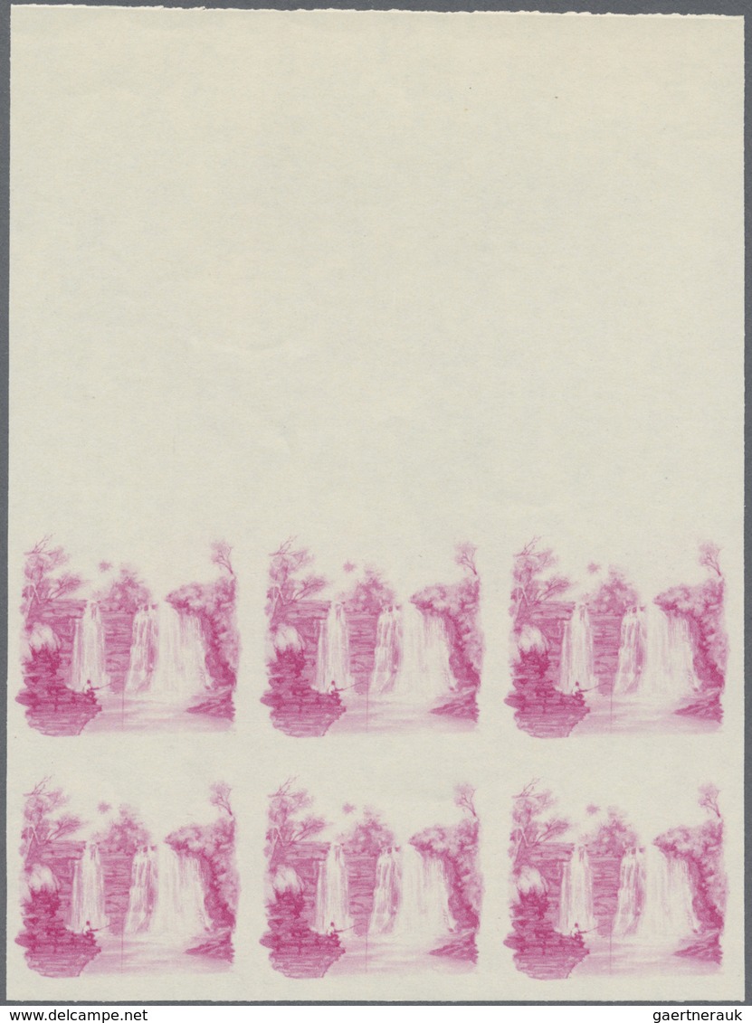 ** Thematik: Wasserfälle / Waterfalls: 1966, GUINEA: Cale Waterfalls 40fr. In Six Different Imperforate - Non Classés