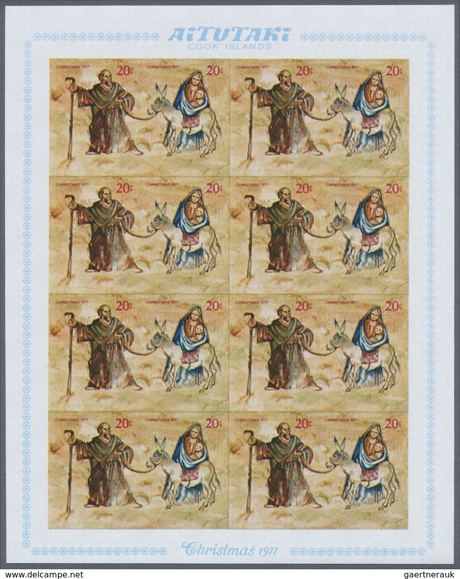 ** Thematik: Weihnachten / Christmas: 1977, AITUTAKI: Christmas Complete Set Of Eight Values In Se-tena - Christmas