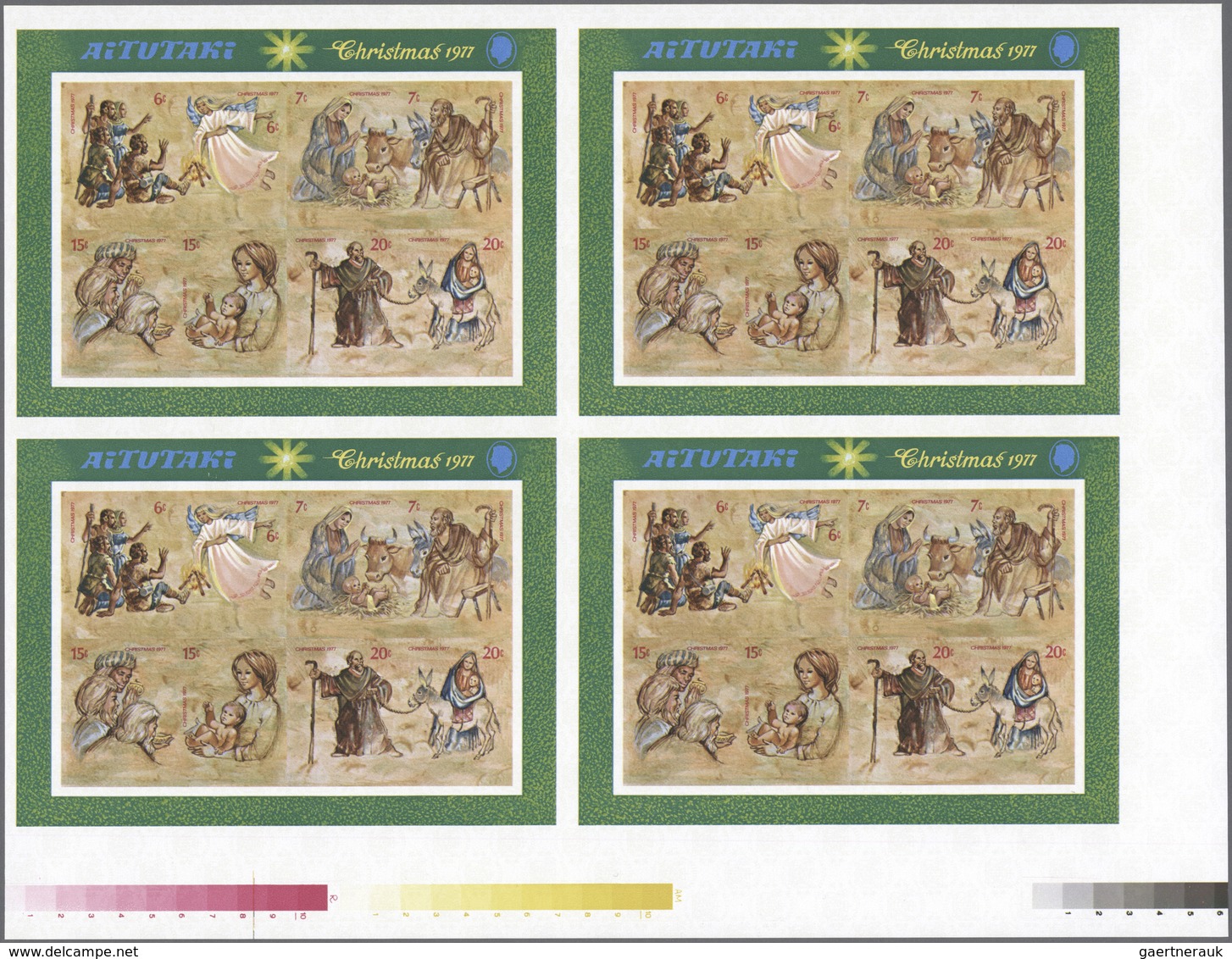 ** Thematik: Weihnachten / Christmas: 1977, AITUTAKI: Christmas Miniature Sheet With Four Different Se- - Christmas