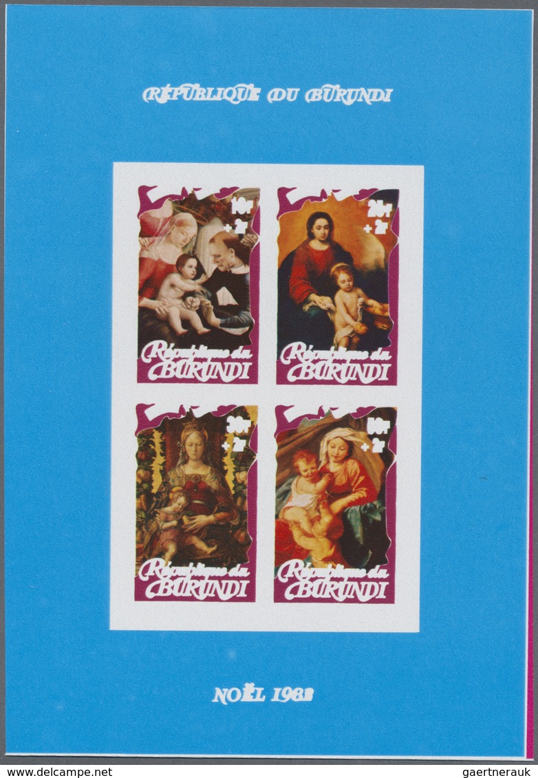 ** Thematik: Weihnachten / Christmas: 1983, BURUNDI: Christmas Paintings Miniature Sheet With Four Diff - Kerstmis