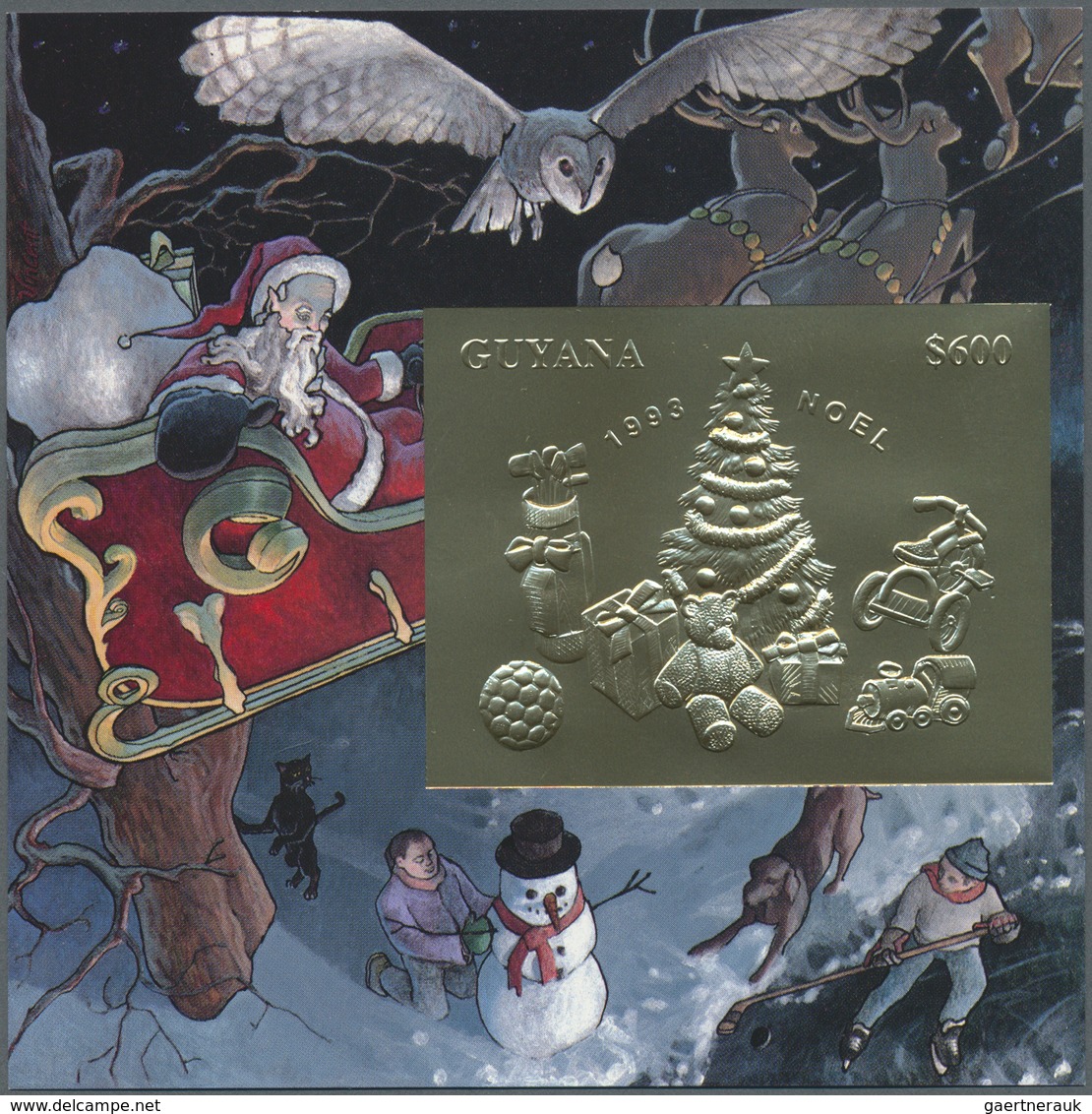 ** Thematik: Weihnachten / Christmas: 1993, Christmas GOLD And SILVER Miniature Sheets Set Of Eight, Tw - Noël