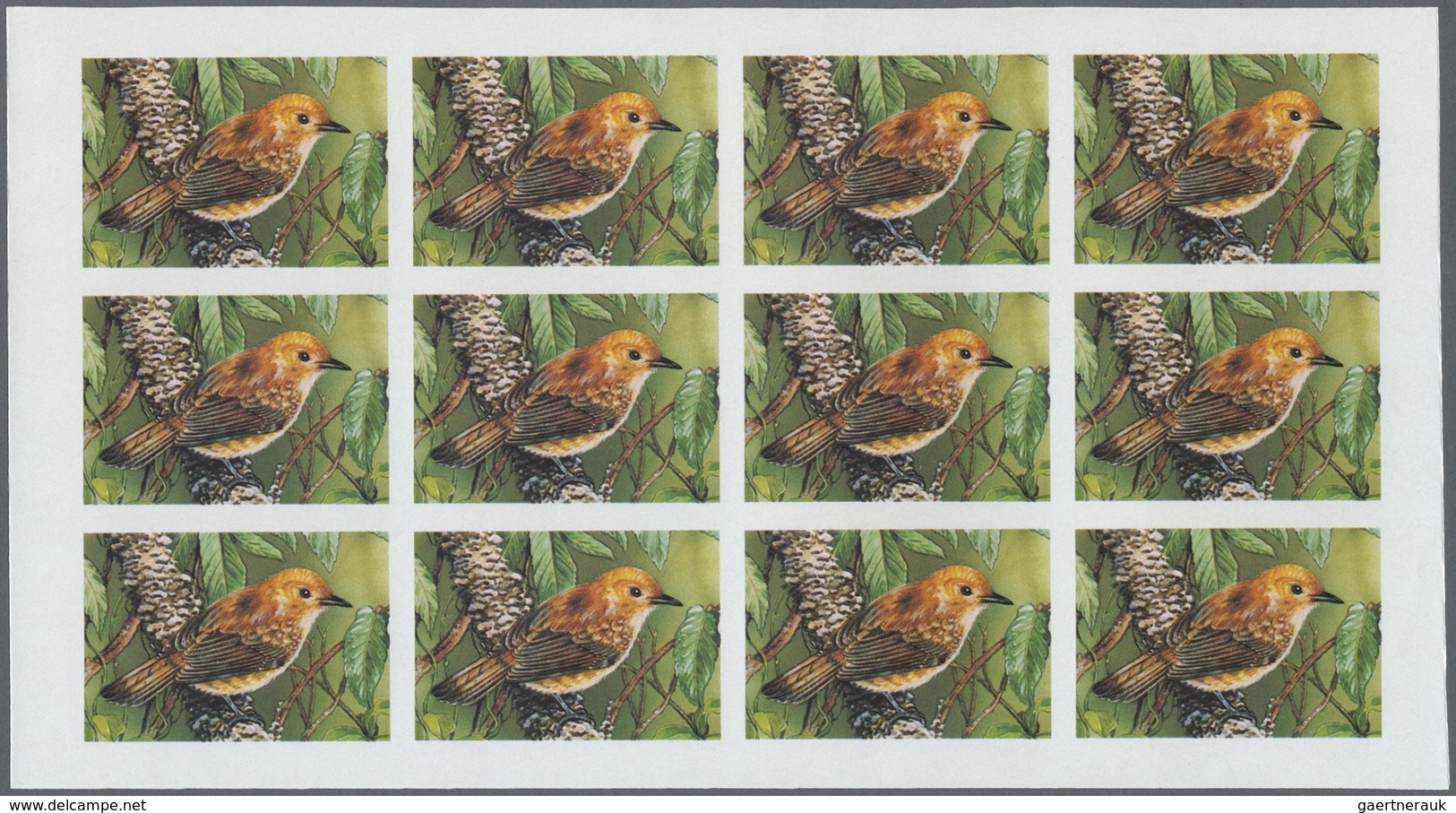 ** Thematik: WWF: 1989, Birds/pomarea Dimidiata - 2 Items; Progressive Plate Proofs In Miniature Sheets - Autres & Non Classés