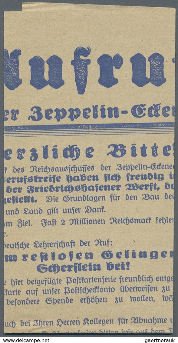 Thematik: Zeppelin / zeppelin: ZEPPELIN, ZEPPELIN-ECKENER-SPENDE 1925, 3 verschiedene Passepartout-U