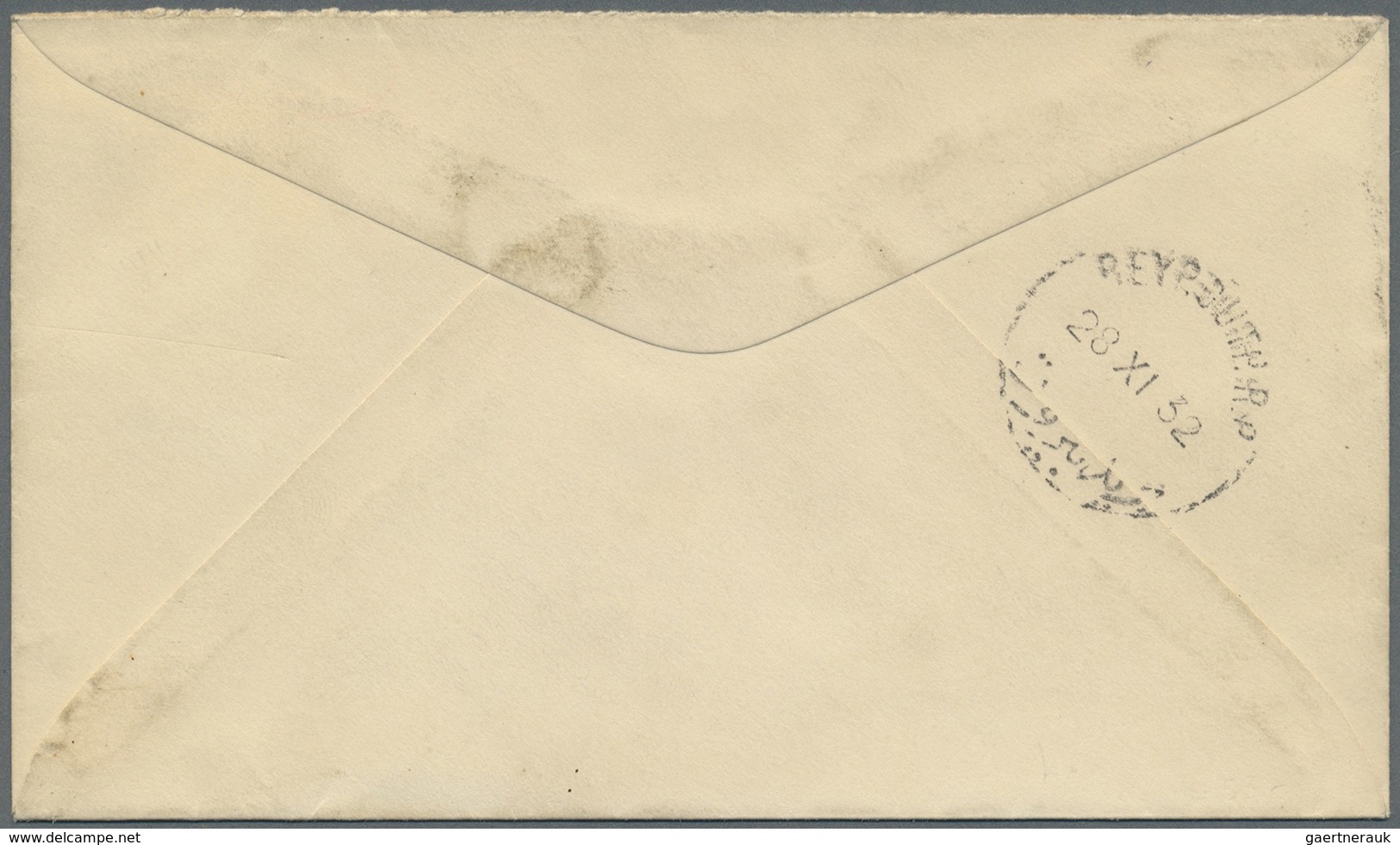Br Ägypten: 1932 SHIP MAIL: "S.S. TAIF / KHEDIVIAL MAIL LINE" Large Oval H/s In Violet On Cover Address - 1915-1921 Brits Protectoraat