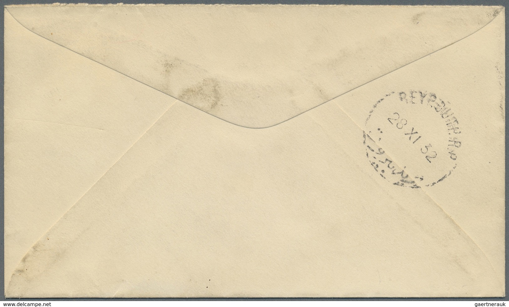 Br Ägypten: 1932 SHIP MAIL: "S.S. TAIF / KHEDIVIAL MAIL LINE" Large Oval H/s In Violet On Cover Address - 1915-1921 Protectorat Britannique