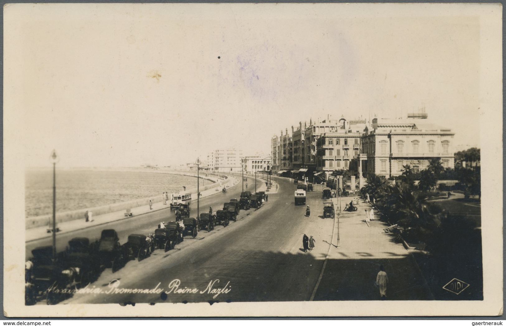 Br Ägypten: 1940. Photographie Post Card Of 'Alexandria Promenade At Night' Addressed To Ireland Bearin - 1915-1921 Protectorat Britannique