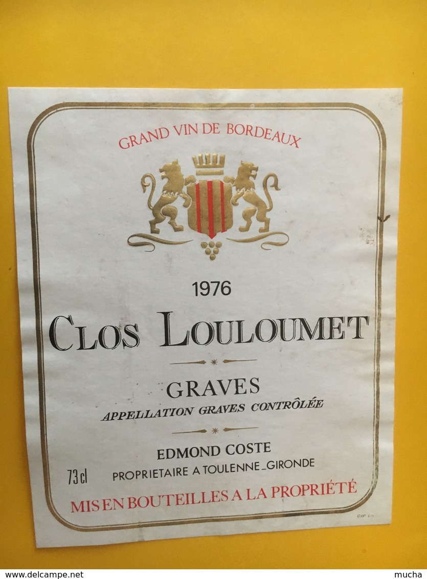 6798 - Château Clos Louloumet 1976 Graves - Bordeaux