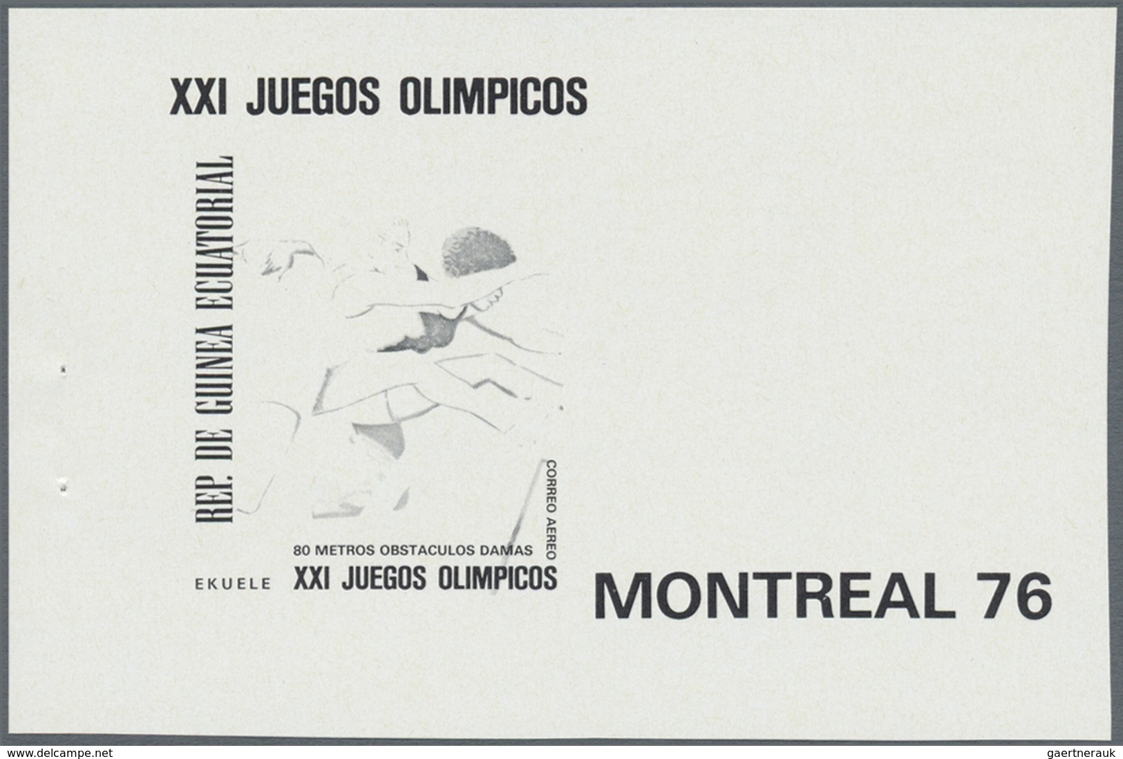 ** Äquatorialguinea: 1976, Olympische Sommerspiele In Montreal Als Blockausgabe In 6 Verschiedenen Druc - Guinée Equatoriale