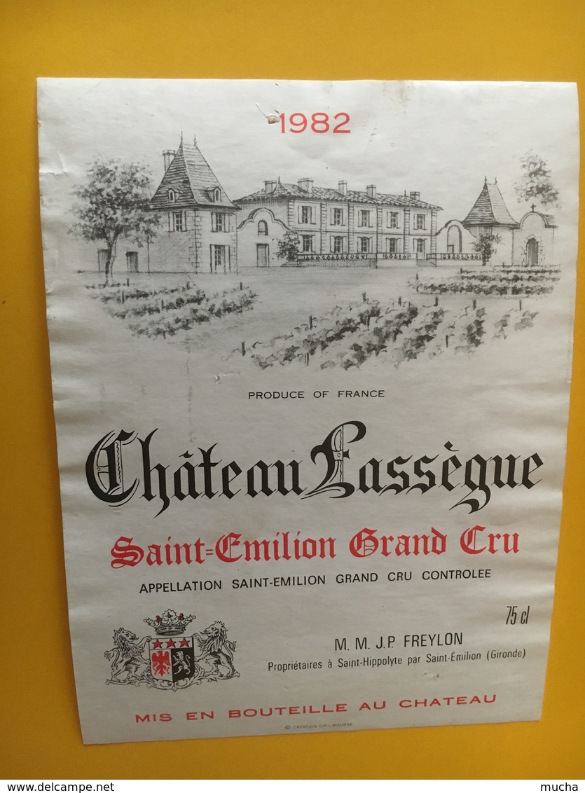 6801 - Château Lassègue Saint Emilion 1982 - Bordeaux