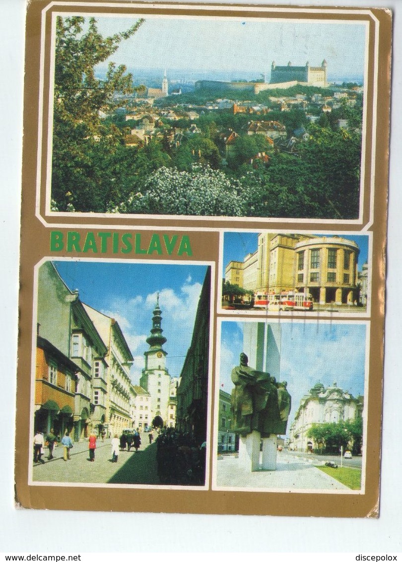 U1883 NICE STAMP On Postcard BRATISLAVA: PANORAMA MESTA - FRANCOBOLLO COMMEMORATIVO - Slovacchia