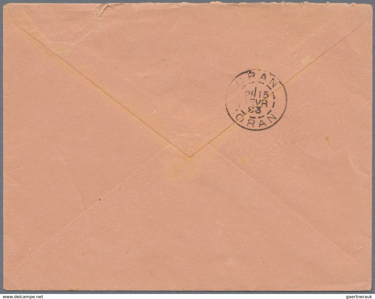 Br Algerien: 1893, 15 C. Blue Allegory Used On Cover With Date Cancellation "AIN-EL-ARBA/ORAN" Send To - Autres & Non Classés