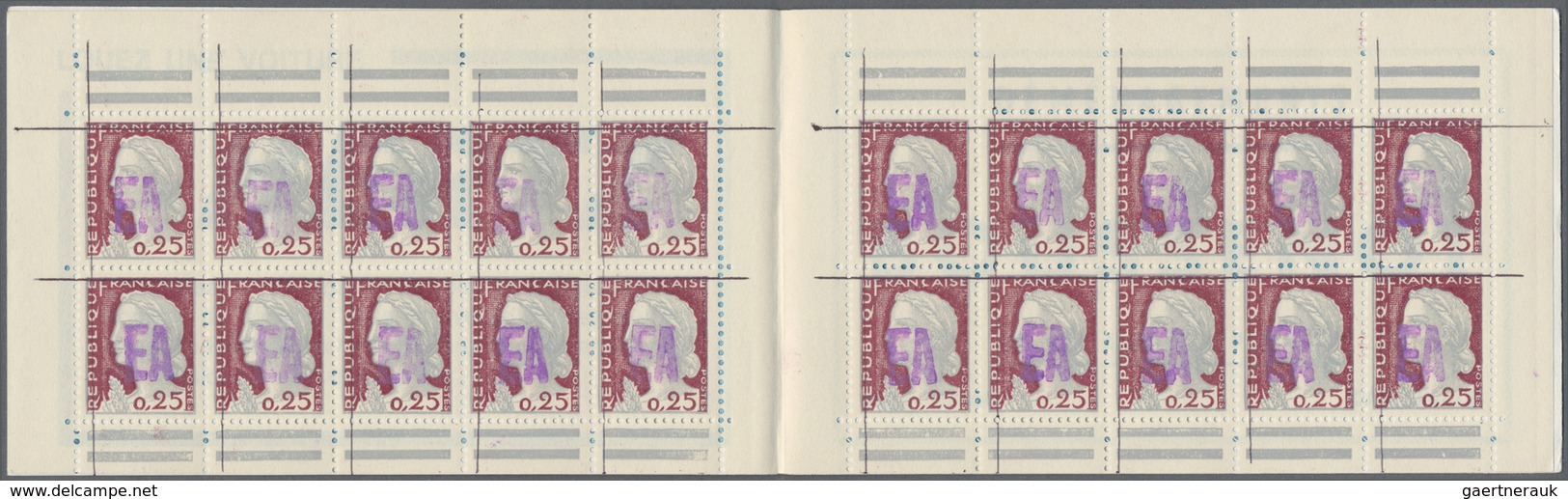 ** Algerien: 1962. Booklet (S. 15-62) Containing 20 Stamps 0.25fr Marianne De Decaris. Each Stamp With - Algerien (1962-...)