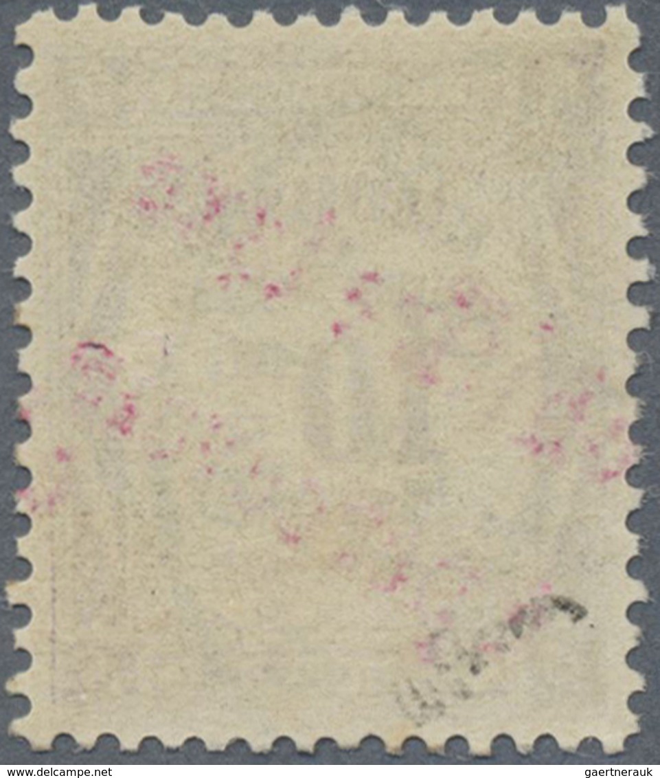 O Algerien - Portomarken: 1918, 10 C. Recovery Violet Overprint , Used, Signed. Maury 750,- € - Andere & Zonder Classificatie