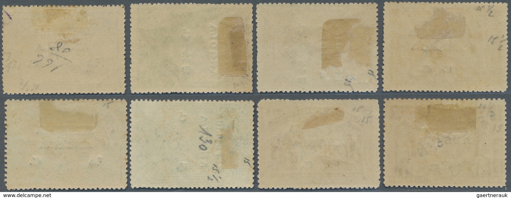 * Angola: 1898. Vasco De Gama Mint Set Of Eight Overprinted For 'Republica Angola' Set Of Eight 'Speci - Angola