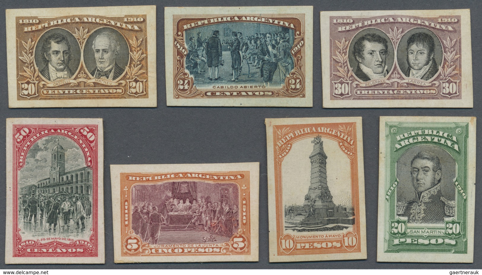 (*) Argentinien: 1910, 100th Anniversary Of Revolution ½c. To 20p., 15 Different Values (complete Set Wi - Andere & Zonder Classificatie