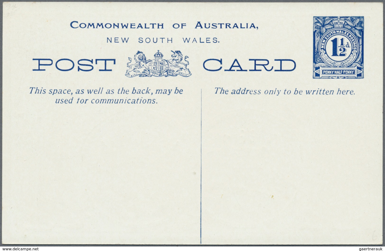 GA Neusüdwales: 1908, Two Stat. Postcards 1d. Red And 1½d. Blue For The Visit Of The AMERICAN FLEET, Fi - Brieven En Documenten