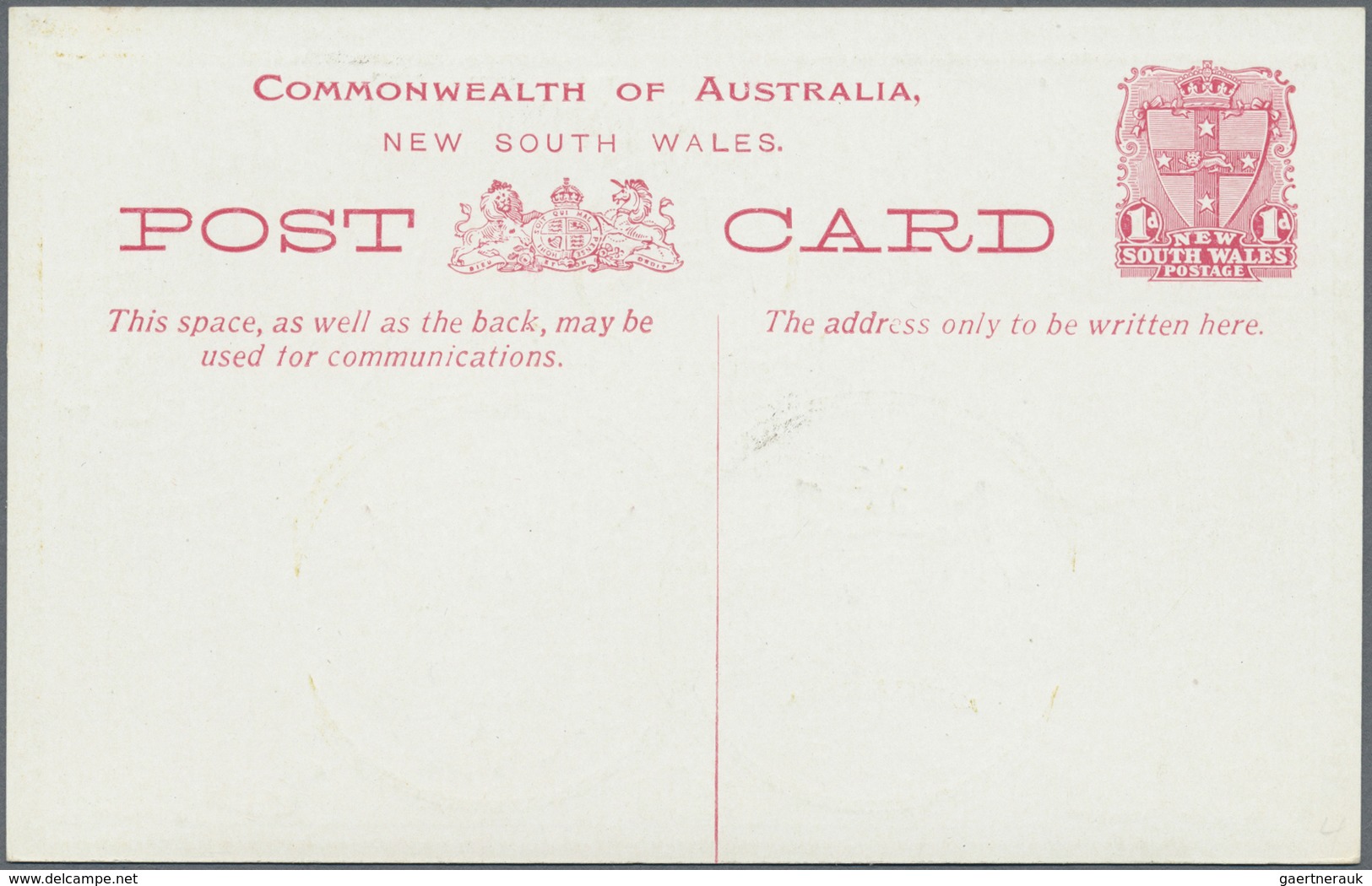 GA Neusüdwales: 1908, Two Stat. Postcards 1d. Red And 1½d. Blue For The Visit Of The AMERICAN FLEET, Fi - Lettres & Documents