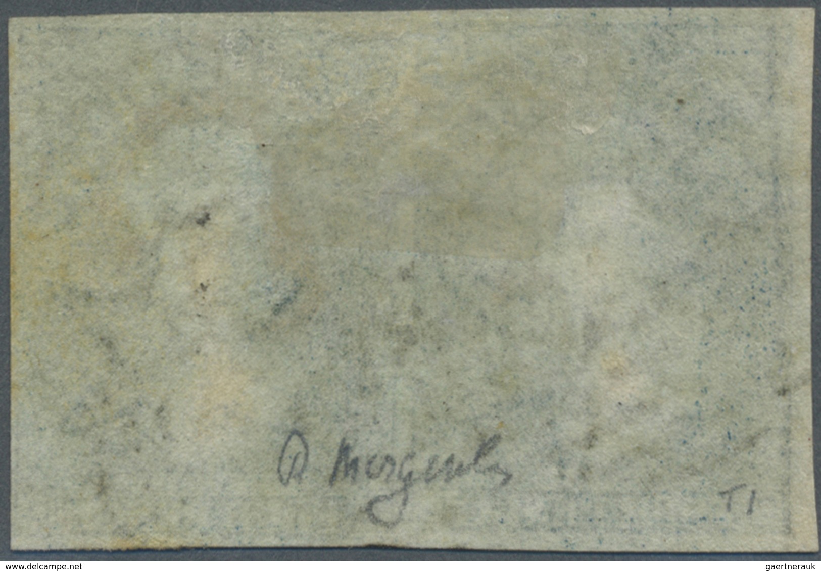 O Tasmanien: 1855, QV 4d. Deep Blue On Thin White Paper With Wmk. Large Star Horizontal Pair With Good - Brieven En Documenten
