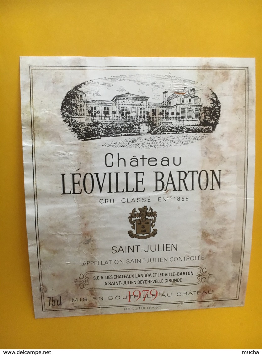 6813 - Château Léoville Barton 1979 Saint-Julien état Moyen - Bordeaux