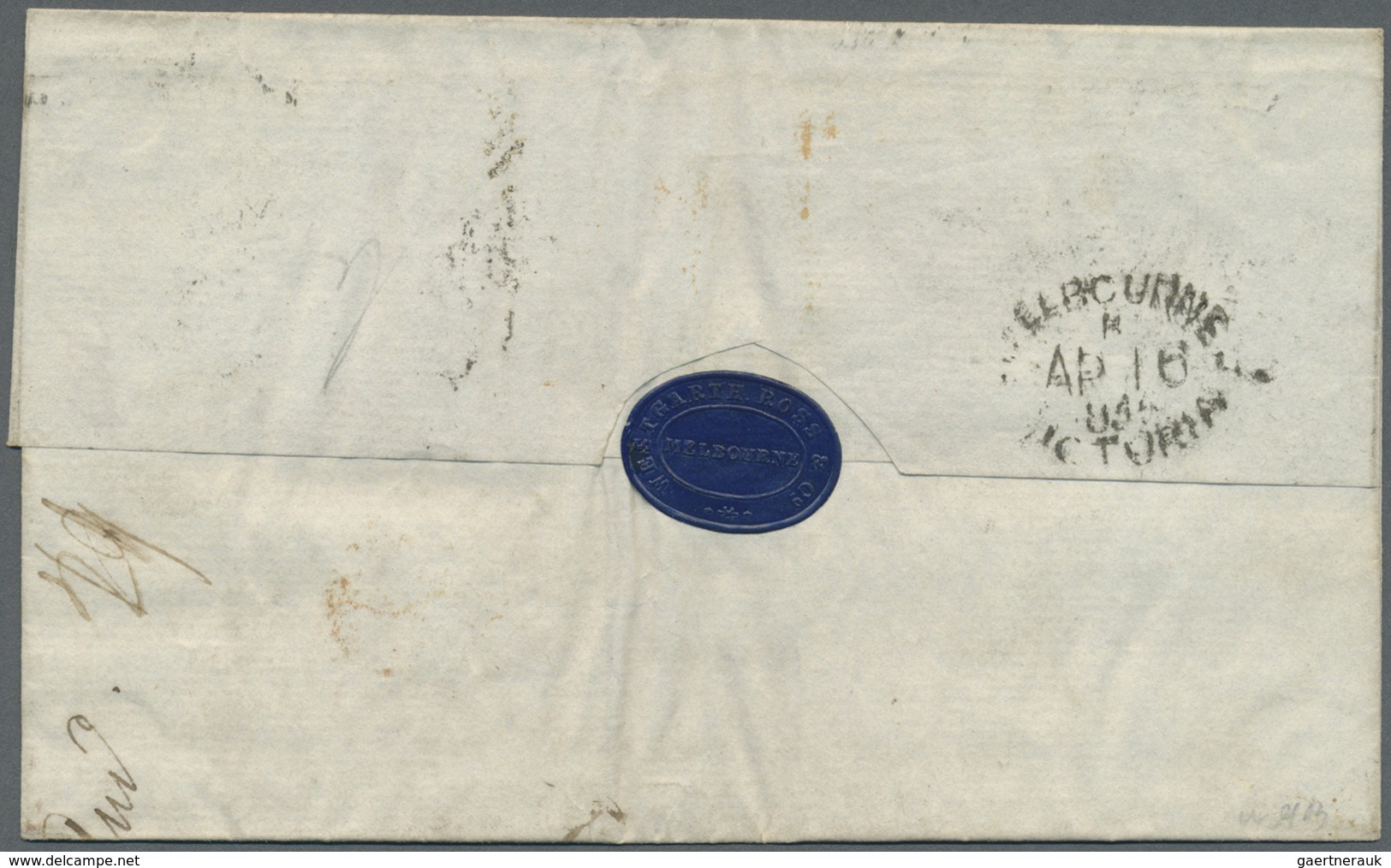 Br/Brfst Victoria: 1855/1856, one folded entire, two small covers and one cover front each bearing woodblocks