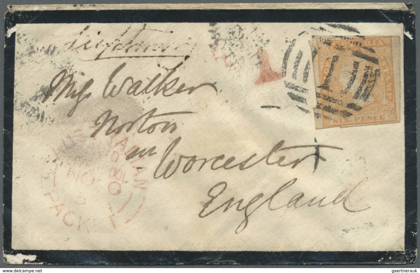 Br Victoria: 1855/1856, Four Covers And One Folded Entire Each Bearing Woodblocks 6d Dull Orange (mixed - Lettres & Documents