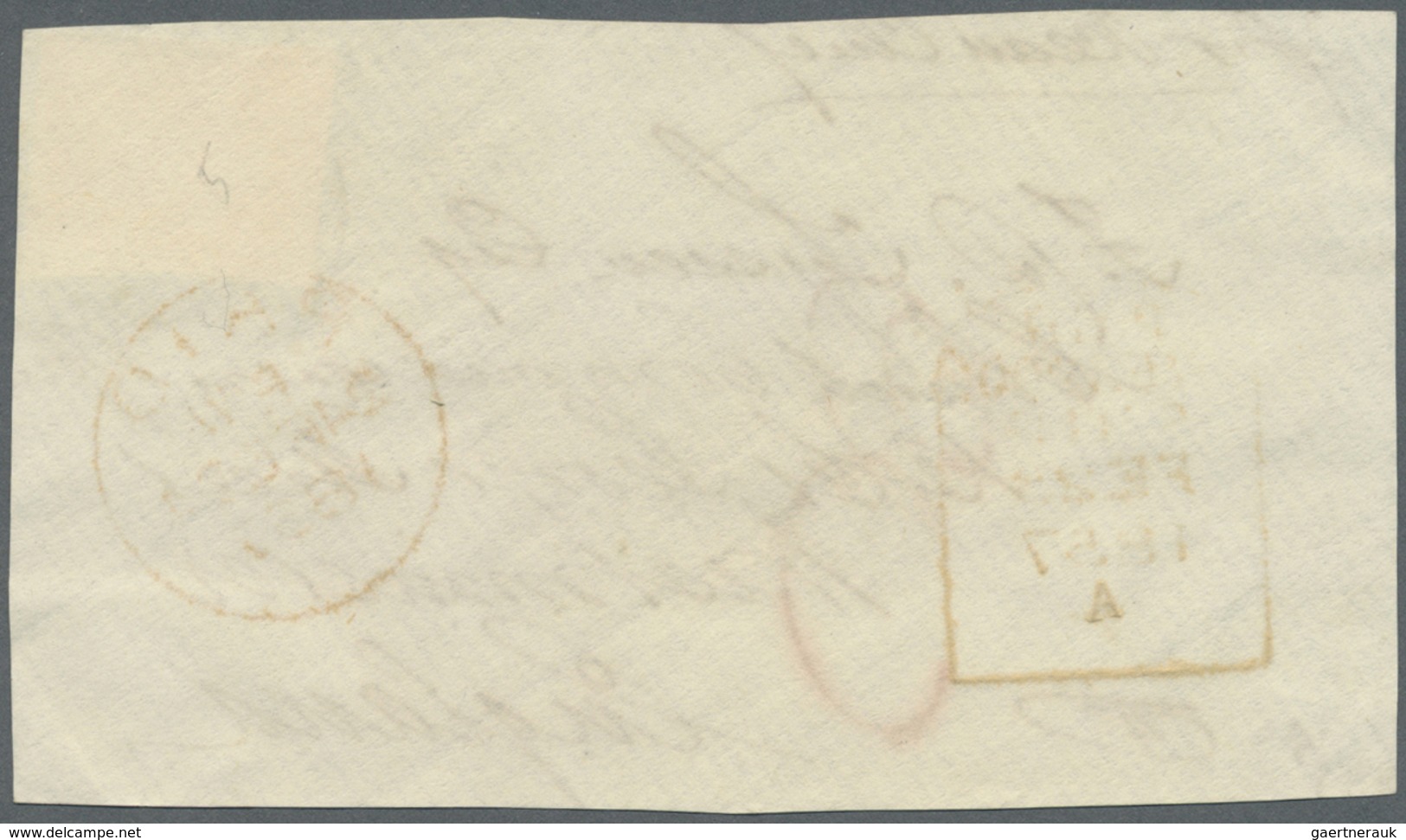 Br/Brfst Victoria: 1856/1857, Three Covers, One Folded Entire And One Cover Front Each Bearing Woodblocks 6d - Lettres & Documents